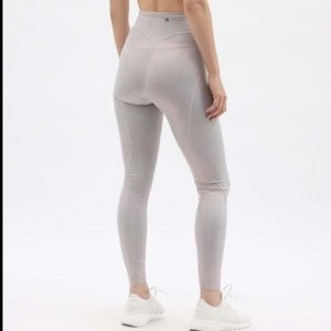 ADIDAS by Stella  McCartney Iridescent Primegreen-Jersey Leggings Pink Silver XS